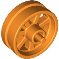 Lego kolečko (kolo, ráfek) středové průměr 15mm, oranžová (6356479, 6411000)